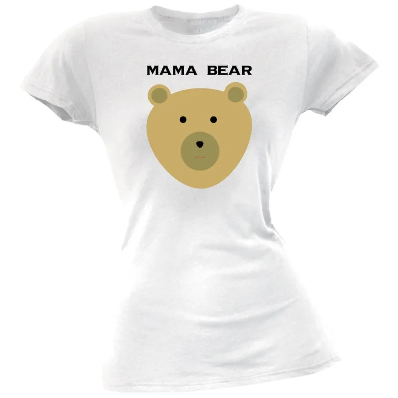 Mama Bear Face White Womens T-Shirt sold by Old Glory
