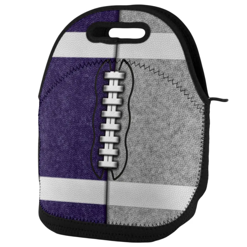 Fantasy Football Team Navy and Grey Lunch Tote Bag sold by Old Glory