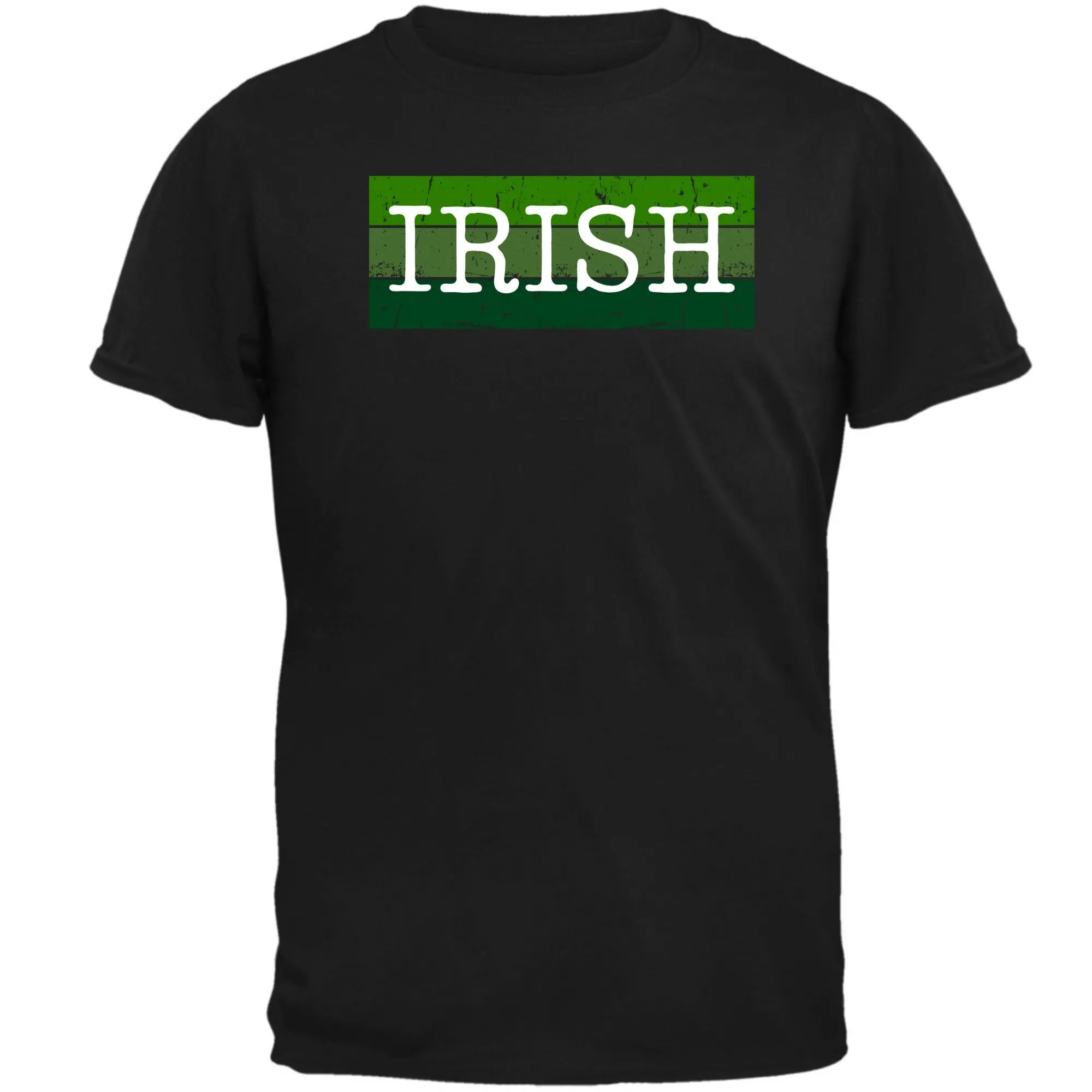 St Patricks Day Distressed Irish Typeset Mens T Shirt sold by Old Glory