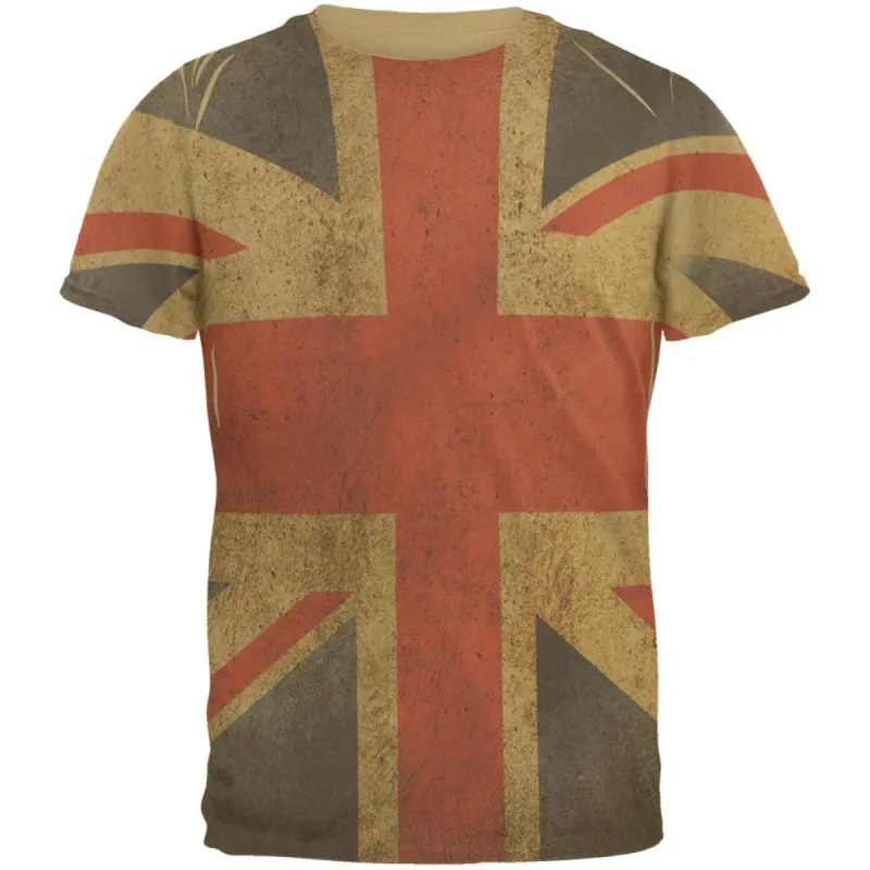 British Flag Union Jack Grunge Mens T Shirt sold by Old Glory