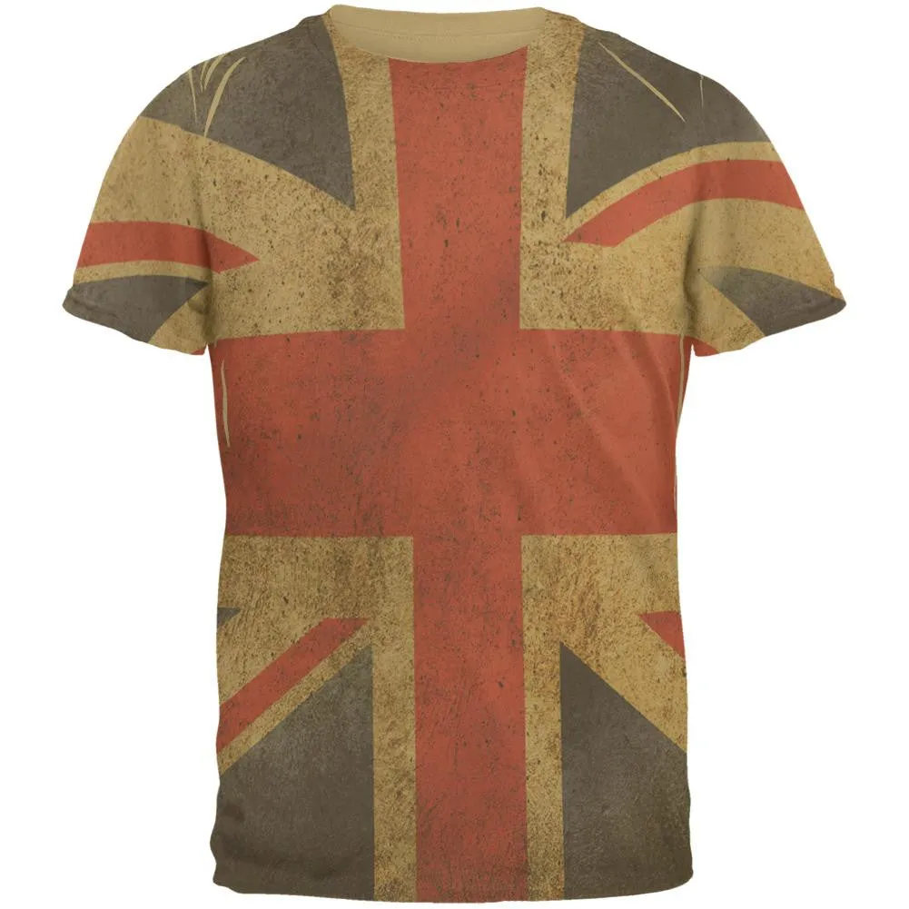 British Flag Union Jack Grunge Mens T Shirt sold by Old Glory