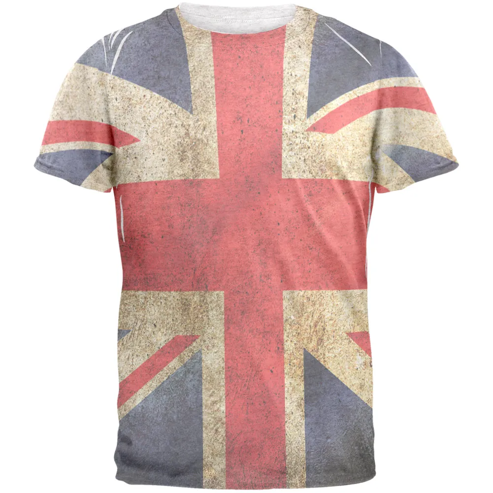 British Flag Union Jack Grunge Mens T Shirt sold by Old Glory product image thumbnail 2