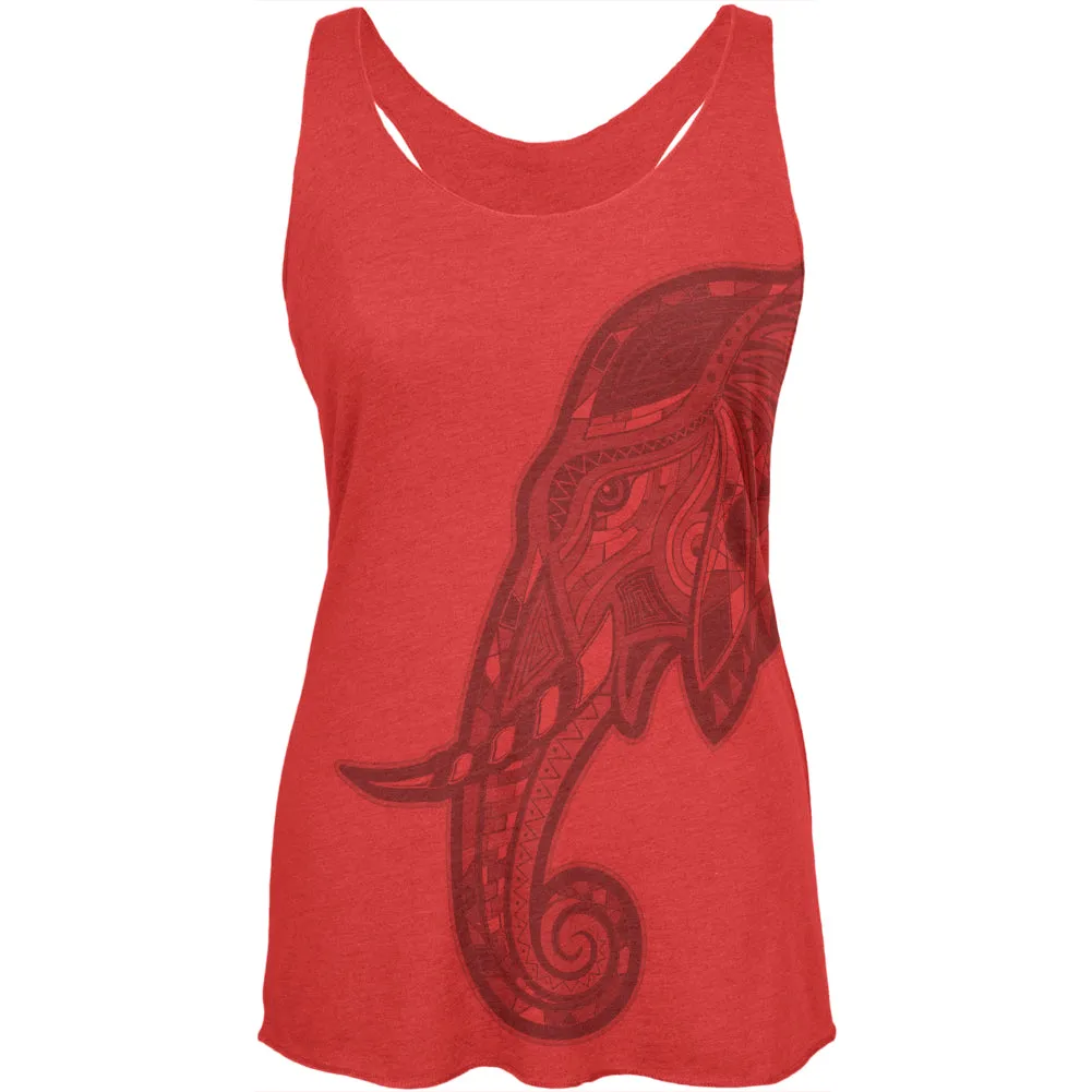 Tribal Elephant Womens Soft Racerback Tank Top sold by Old Glory
