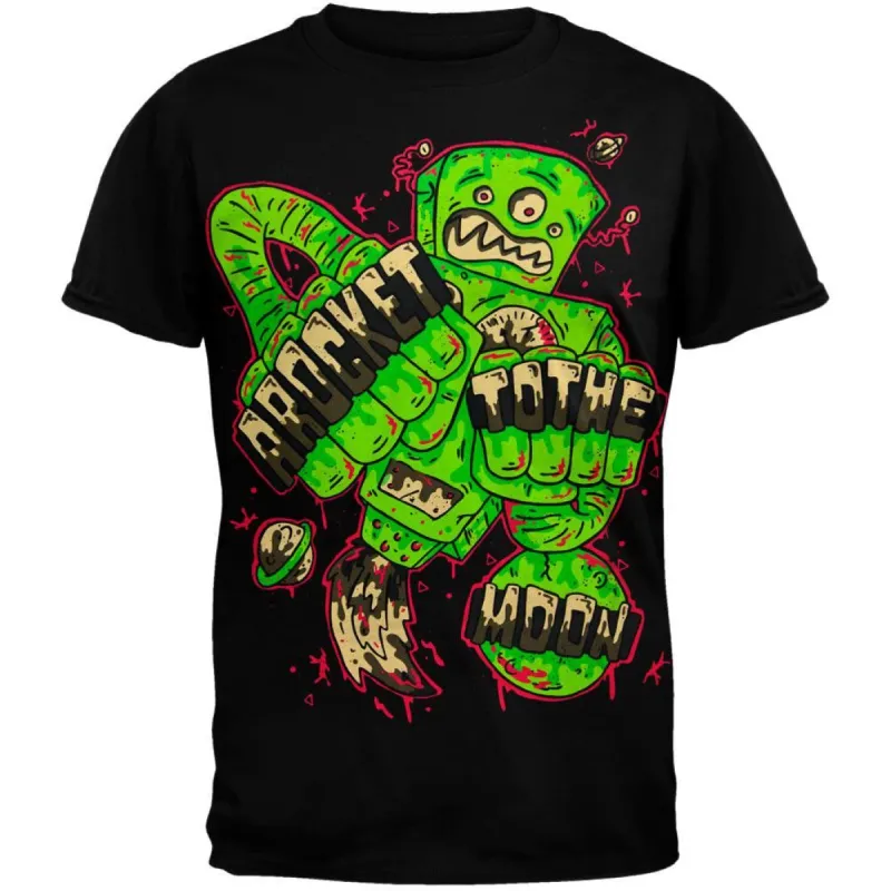 A Rocket To The Moon - Robot To The Moon Soft T-Shirt sold by Old Glory