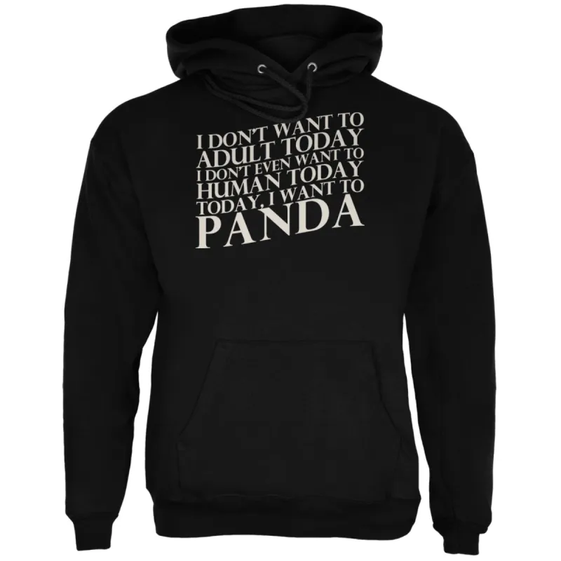Don't Adult Today Just Panda Black Adult Hoodie sold by Old Glory