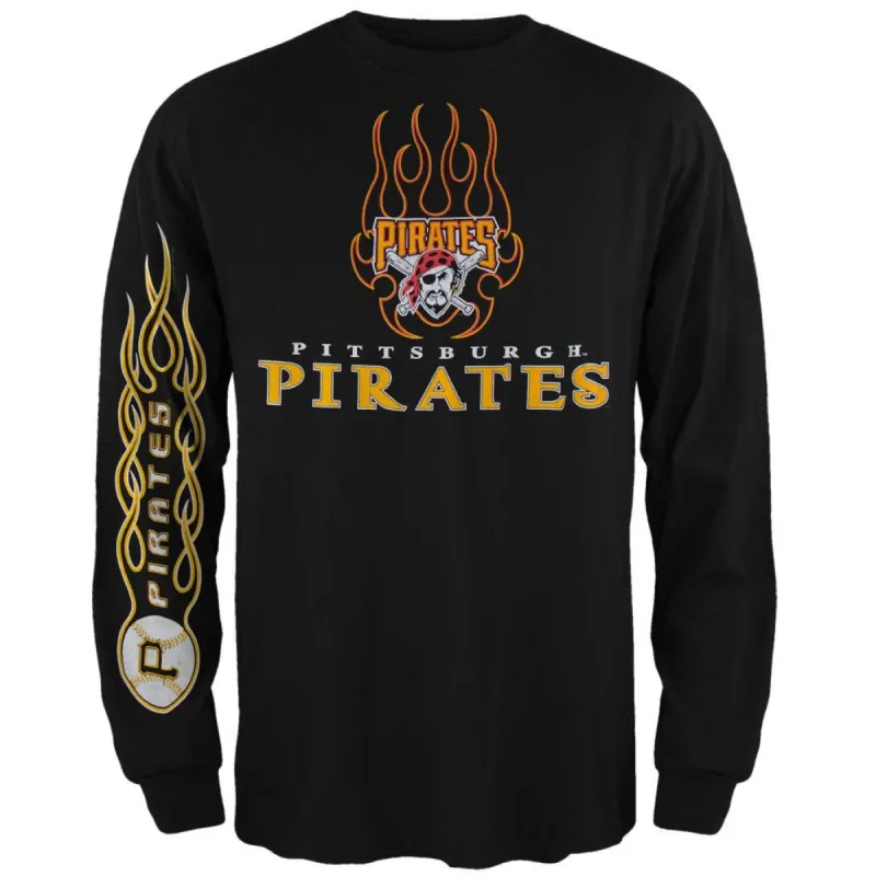 Pittsburgh Pirates - Heaters Long Sleeve T-Shirt sold by Old Glory