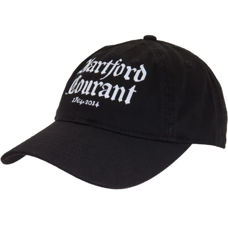 Hartford Courant Stacked Logo Black Adjustable Cap sold by Old Glory