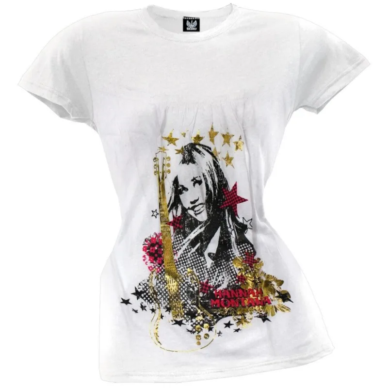 Hannah Montana - Gold Guitar Junior T-Shirt made by Old Glory