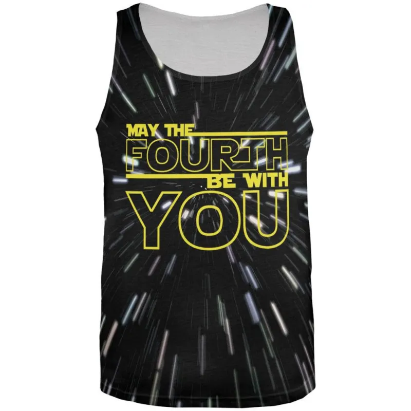 May the Fourth Be With You All Over Adult Tank Top sold by Old Glory