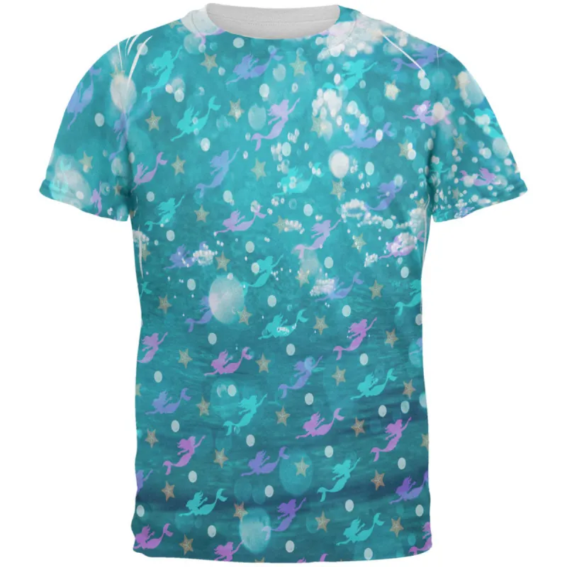 Mermaids Pearls and Starfish Pattern All Over Mens T Shirt sold by Old Glory