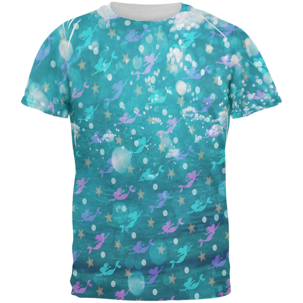 Mermaids Pearls and Starfish Pattern All Over Mens T Shirt sold by Old Glory