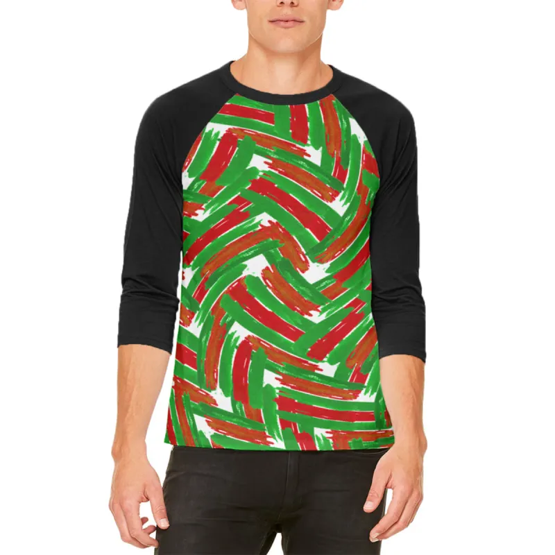Christmas Madness Crazy Ugly Marker Swirl Mens Raglan T Shirt sold by Old Glory