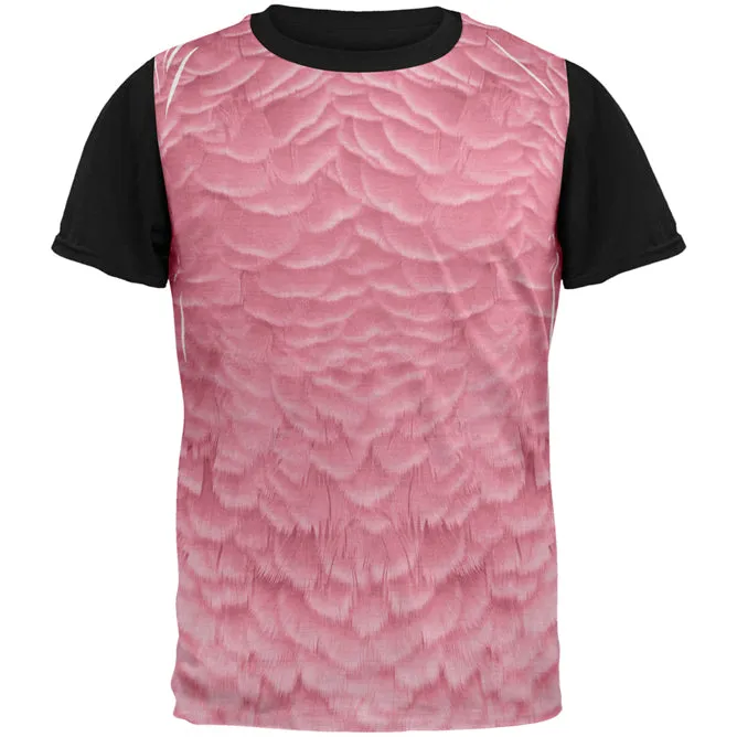 Halloween Pink Flamingo Costume All Over Mens Black Back T Shirt sold by Old Glory