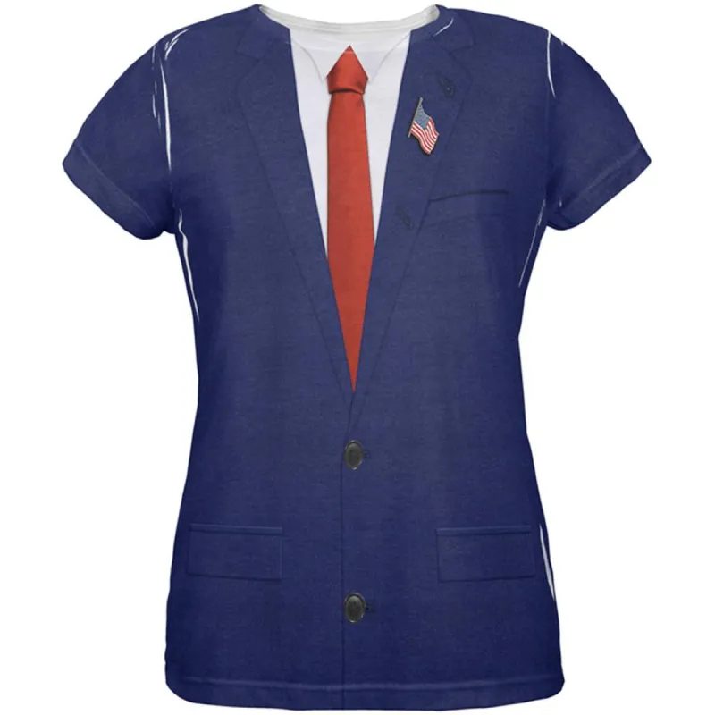 Halloween Election Donald Trump Costume All Over Womens T Shirt sold by Old Glory