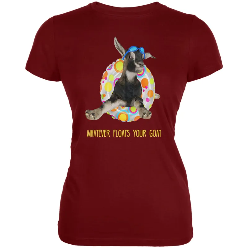 Whatever Floats Your Goat Boat Juniors Soft T Shirt sold by Old Glory