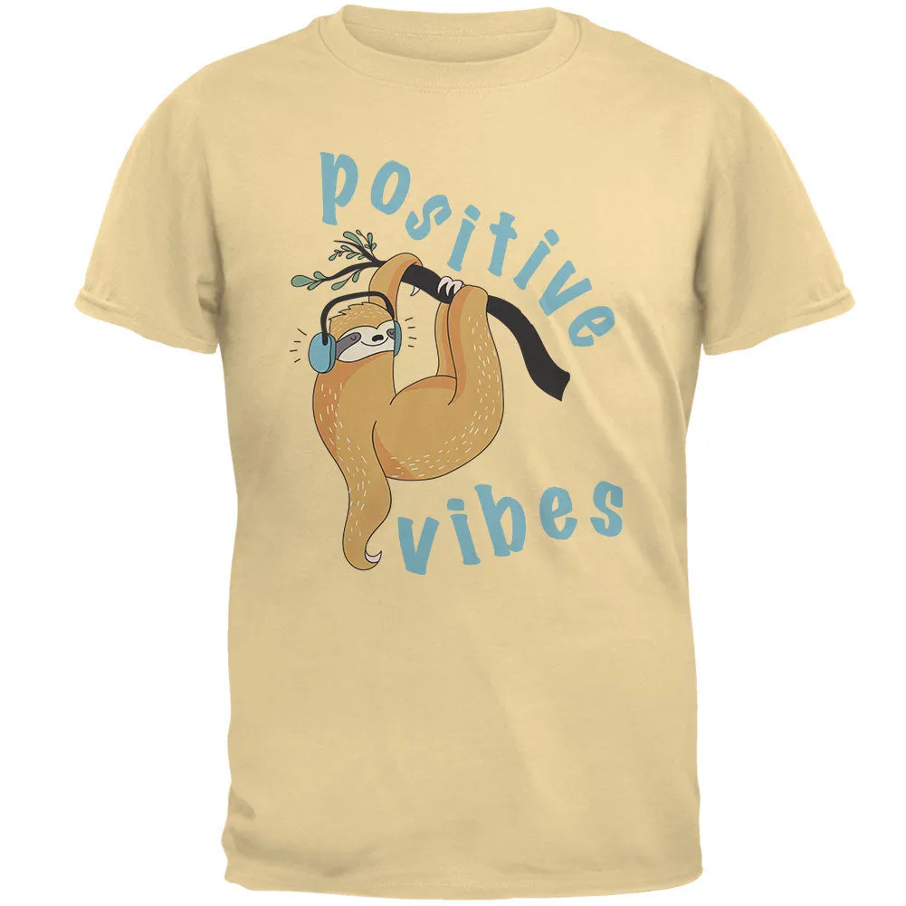 Sloth Positive Good Vibes Mens T Shirt sold by Old Glory product image thumbnail 2