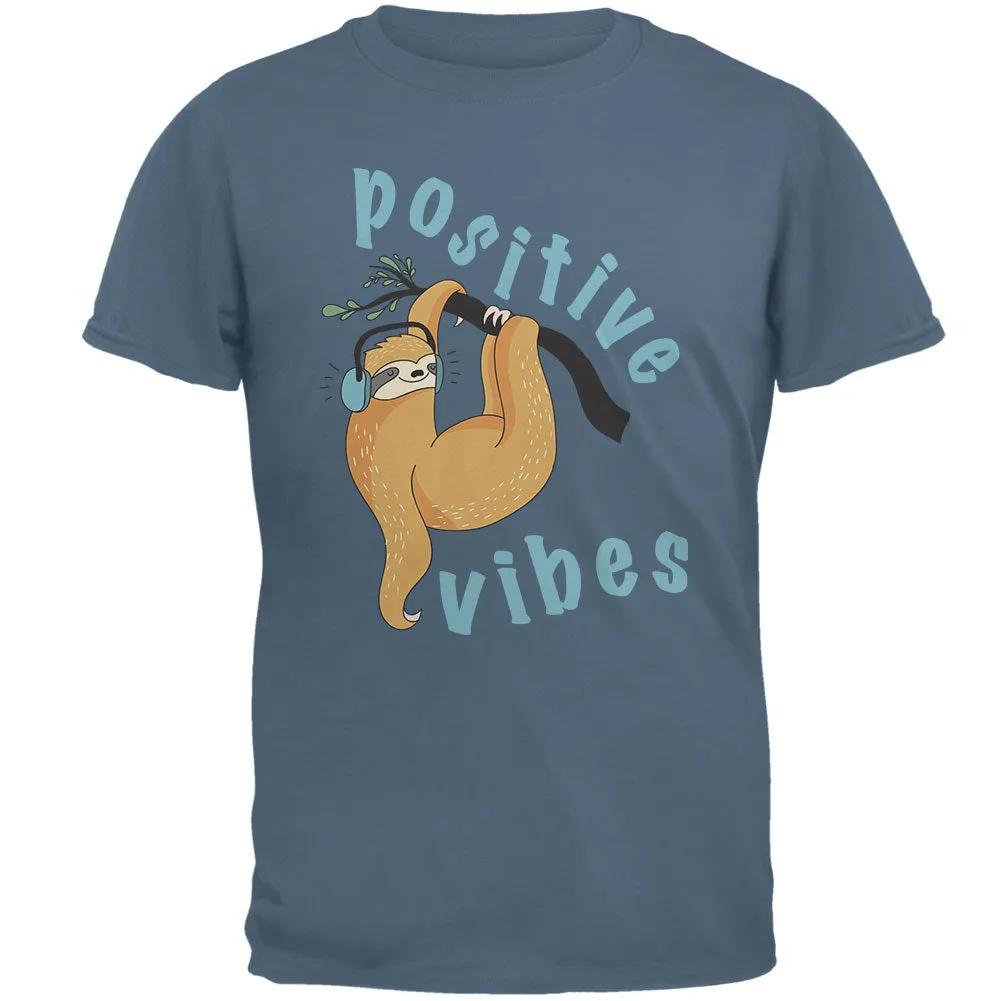 Sloth Positive Good Vibes Mens T Shirt sold by Old Glory