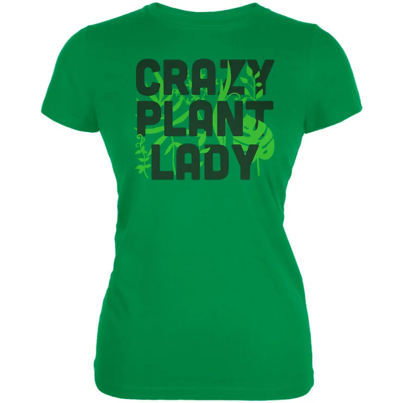 Gardening Crazy Plant Lady Juniors Soft T Shirt sold by Old Glory