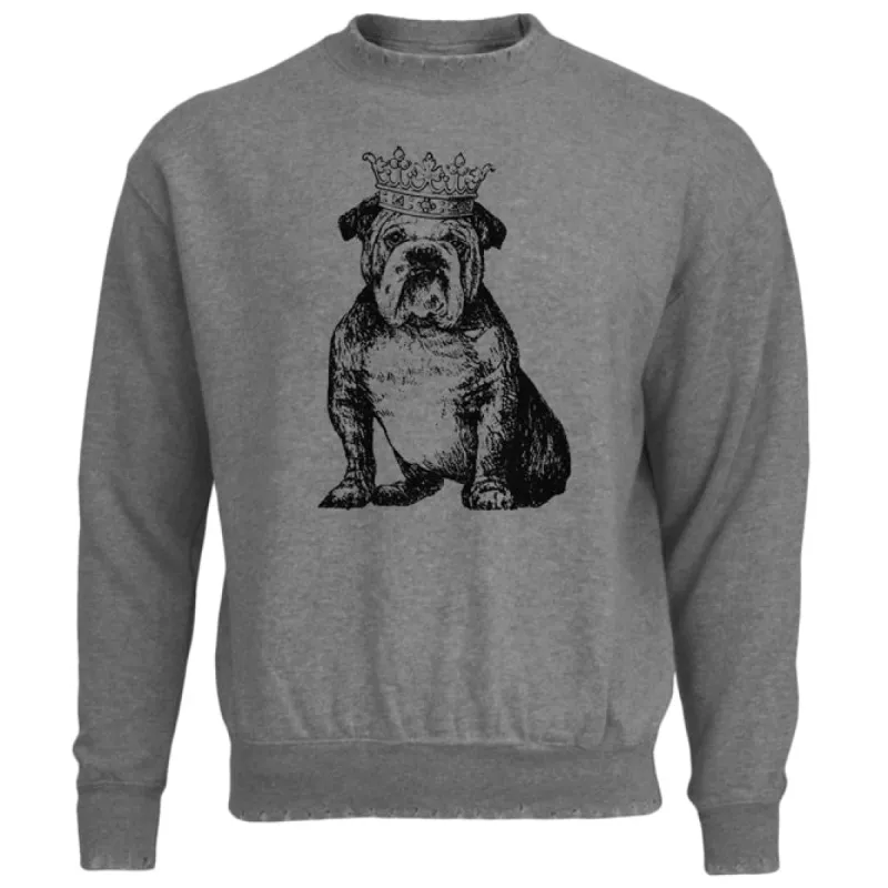 Bulldog Crown Mens Destroyed Sweatshirt sold by Old Glory