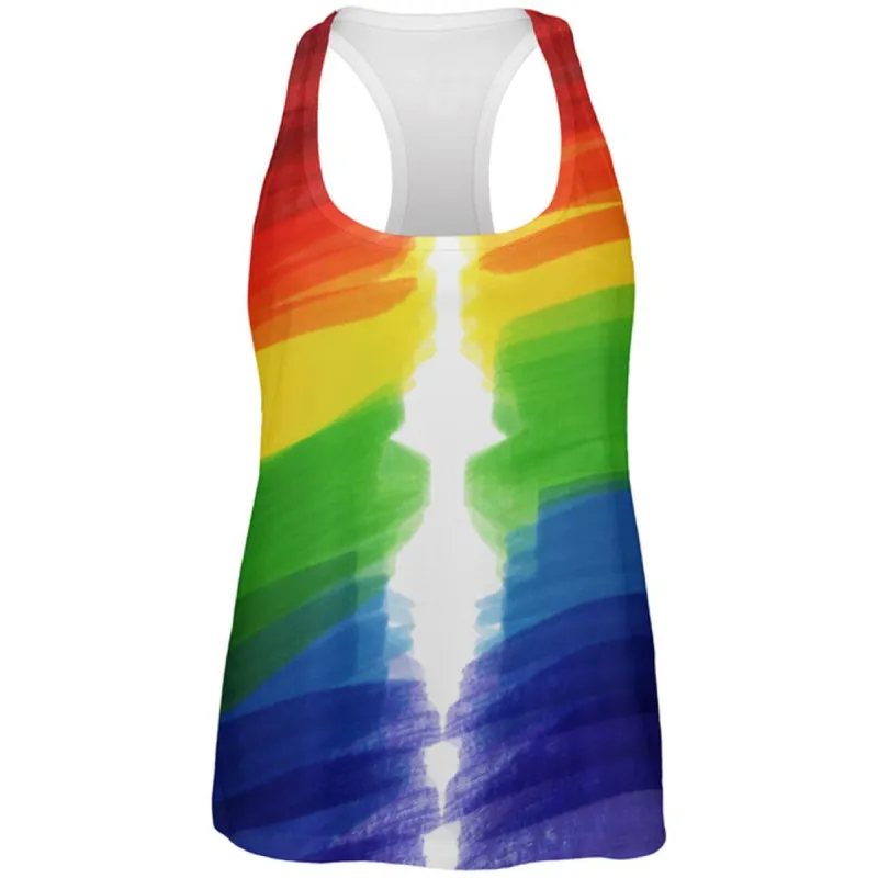 Color Me Gay Lesbian Pride All Over Womens Work Out Tank Top sold by Old Glory