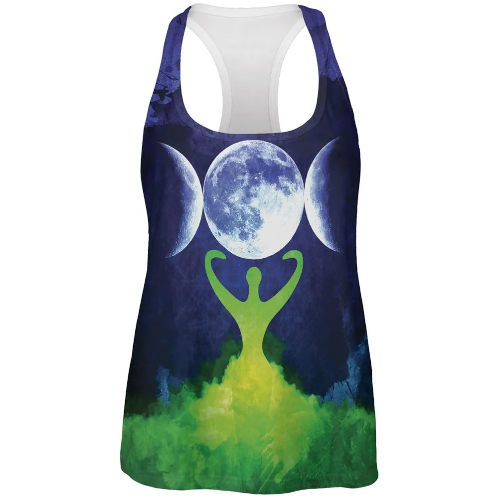 Wiccan Moon Goddess Mother Earth Symbol All Over Womens Work Out Tank Top sold by Old Glory