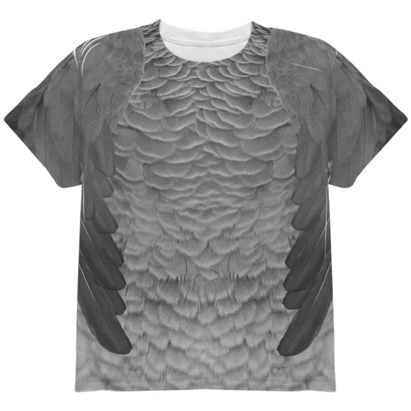 Halloween Costume African Grey Parrot Costume All Over Youth T Shirt sold by Old Glory