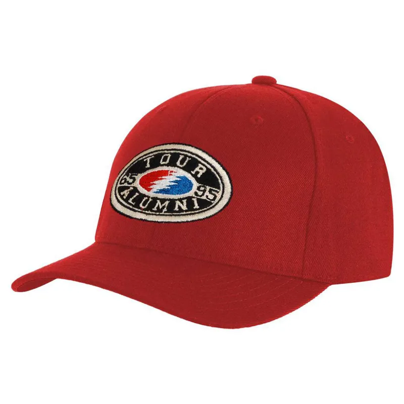 Grateful Dead - Tour Alumni Bot Red Mens Adjustable Baseball Cap sold by Old Glory