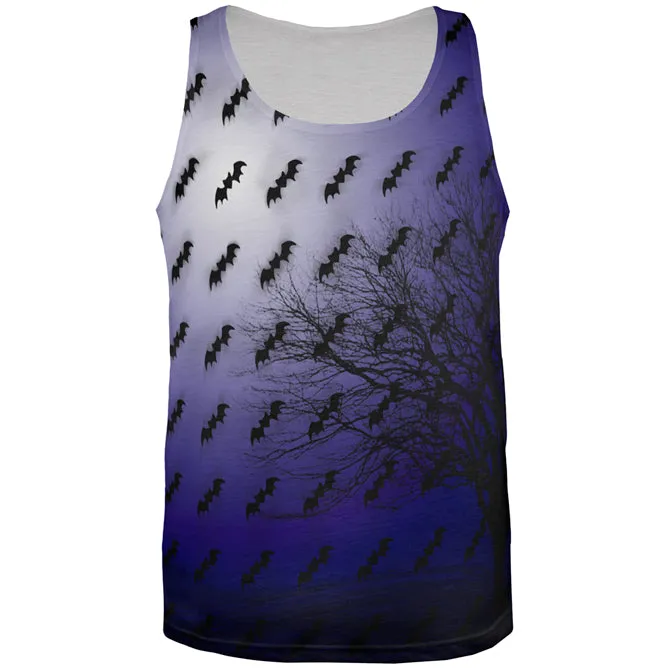 Halloween Bats in the Full Moon Light All Over Mens Tank Top sold by Old Glory