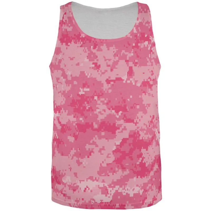 Pink Digital Camo All Over Adult Tank Top sold by Old Glory