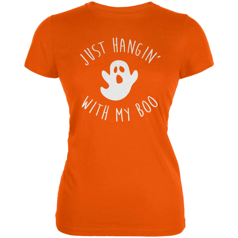 Halloween Just Hangin With My Boo Ghost Juniors Soft T Shirt sold by Old Glory product image thumbnail 3