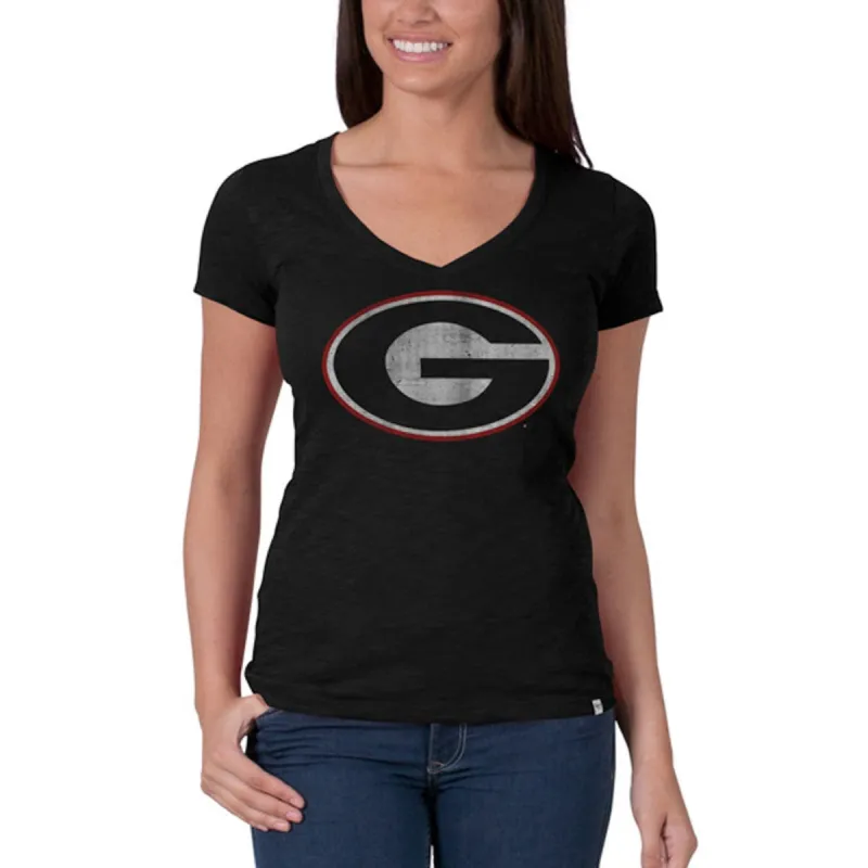 Georgia Bulldogs - Scrum Premium V-Neck Juniors T-Shirt sold by Old Glory
