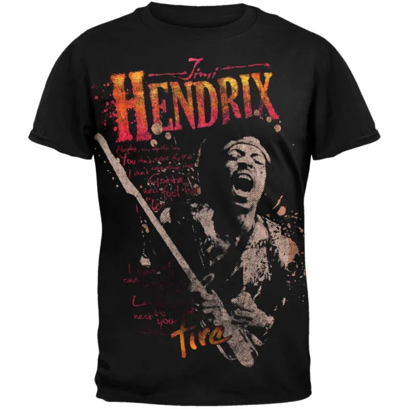 Jimi Hendrix - Fire T-Shirt made by Old Glory