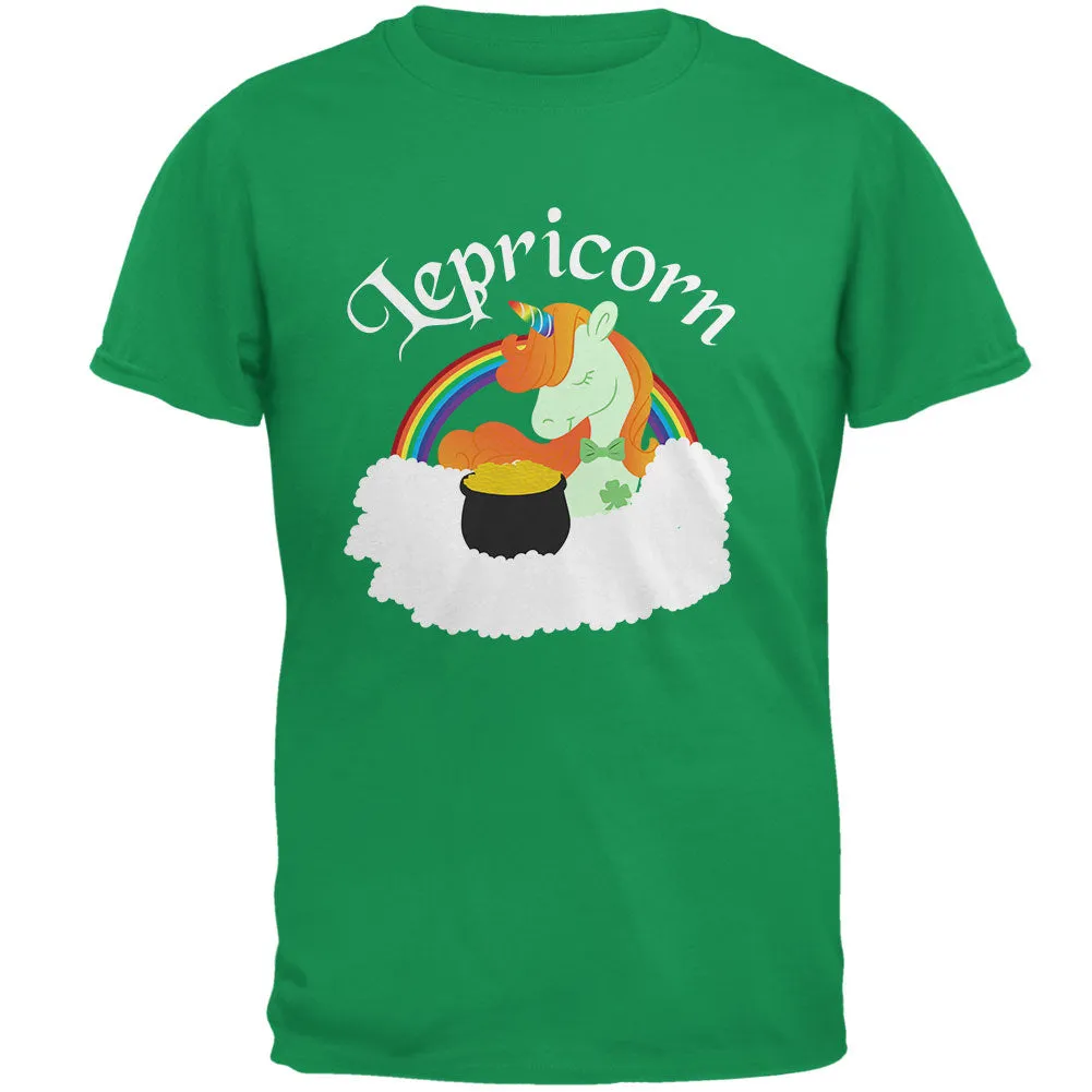 St. Patrick's Day Lepricorn Leprechaun Lucky Pot Of Gold Mens T Shirt sold by Old Glory