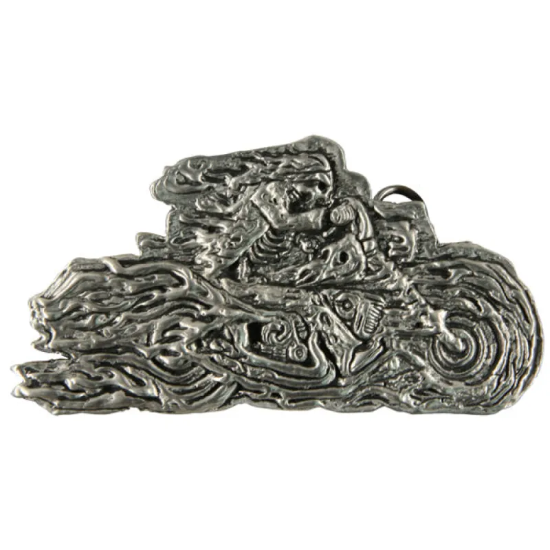 Flaming Skeleton Biker Belt Buckle sold by Old Glory