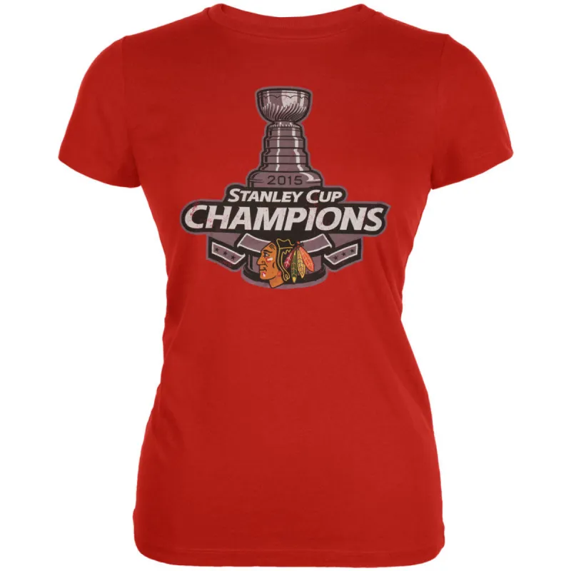 Chicago Blackhawks - 2015 Stanley Cup Champions Juniors T Shirt sold by Old Glory