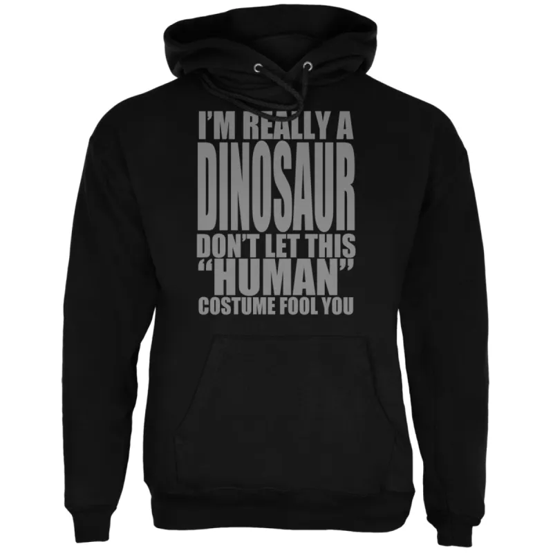 Halloween Human Dinosaur Costume Mens Hoodie sold by Old Glory