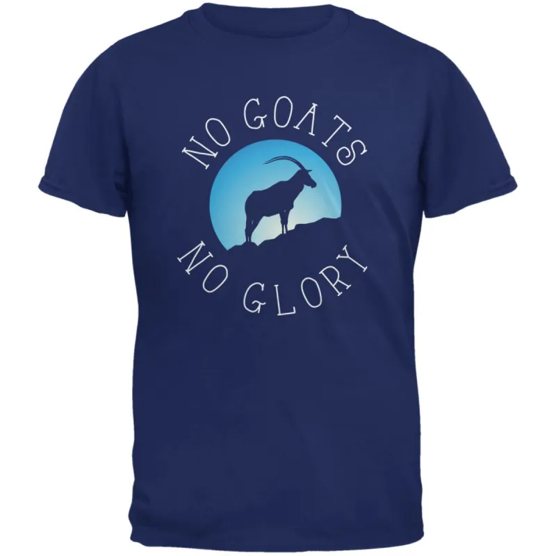 No Guts Goats No Glory Metro Blue Adult T-Shirt made by Old Glory