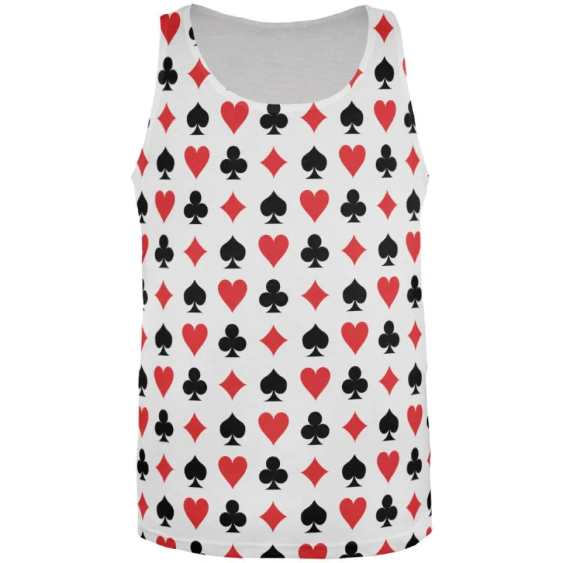 Playing Card Symbols All Over Adult Tank Top sold by Old Glory
