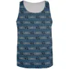 Grizzly Bear Adirondack Pattern Blue All Over Mens Tank Top sold by Old Glory