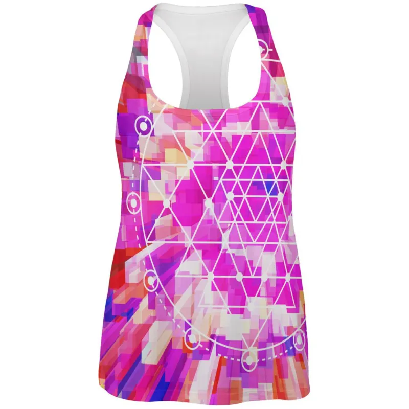 Sri Yantra Sacred Geometry All Over Womens Work Out Tank Top sold by Old Glory