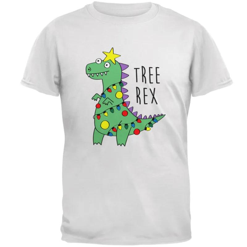 Christmas Tree Rex T-Rex Funny Dinosaur Mens T Shirt sold by Old Glory