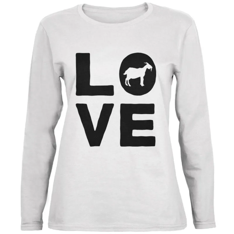 Goat Love Series Ladies' Relaxed Jersey Long-Sleeve Tee sold by Old Glory