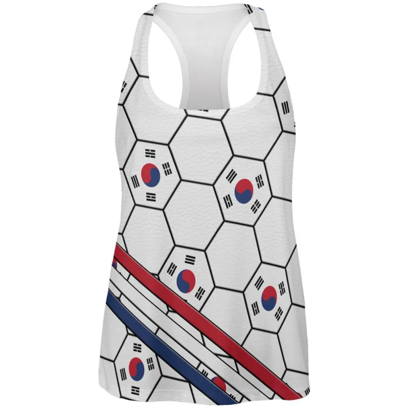 World Cup South Korea Soccer Ball All Over Womens Work Out Tank Top sold by Old Glory