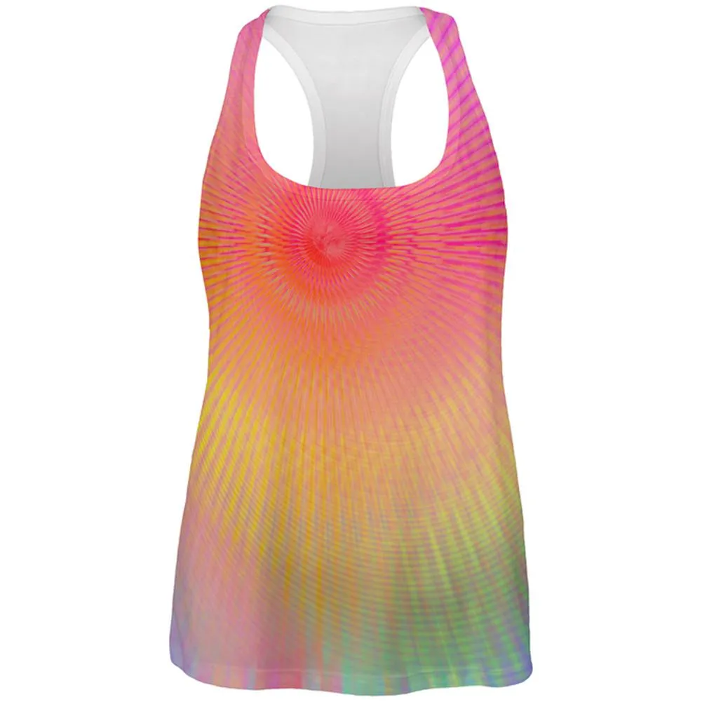 EDM Pastel Unicorn Rainbow Spiral All Over Womens Work Out Tank Top sold by Old Glory