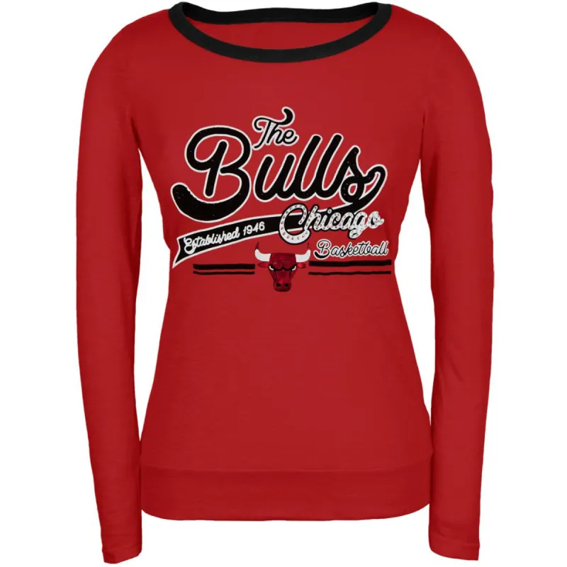 Chicago Bulls - Free Throw Juniors Long Sleeve T-Shirt sold by Old Glory