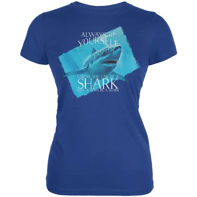 Always Be Yourself Shark Great White Juniors Soft T Shirt sold by Old Glory product image thumbnail 4