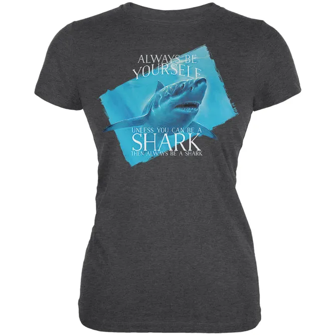 Always Be Yourself Shark Great White Juniors Soft T Shirt sold by Old Glory product image thumbnail 2