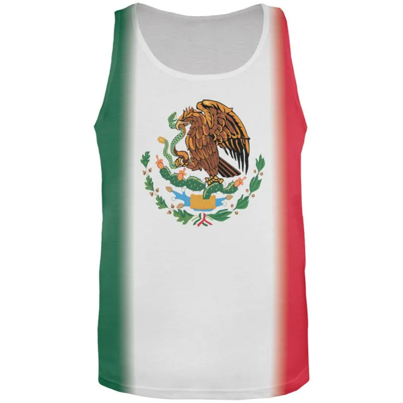 Cinco De Mayo Mexican Flag All Over Adult Tank Top sold by Old Glory