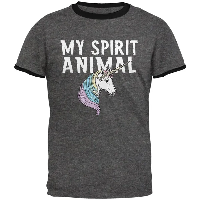 My Spirit Animal Unicorn Mens Ringer T Shirt sold by Old Glory