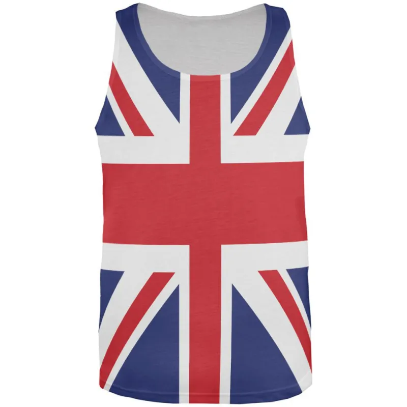 British Flag Union Jack All Over Mens Tank Top sold by Old Glory